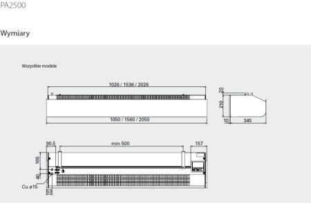 Kurtyna powietrzna FRICO PAF2510W